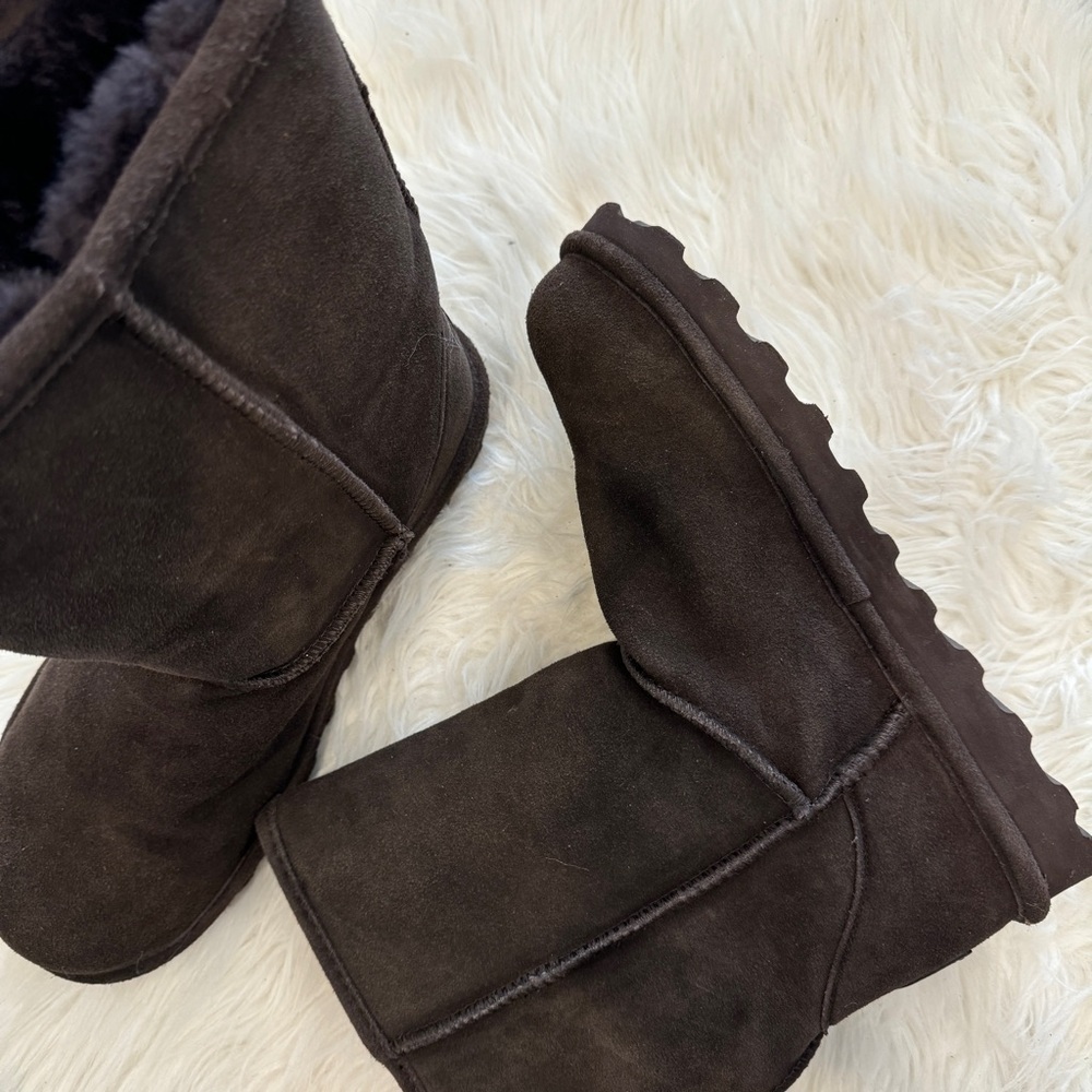 NEW❗️BearPaw Elle Short 1959W Women's Winter Boots - Dark Brown“Earth” size 11 - Picture 4 of 8